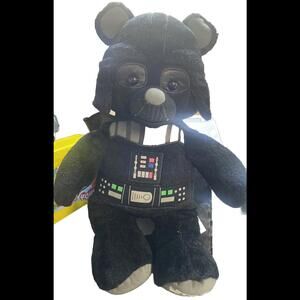 Build A Bear BAB Star Wars Darth Vader Plush Stuffed Animal 18" Cape And Helmet